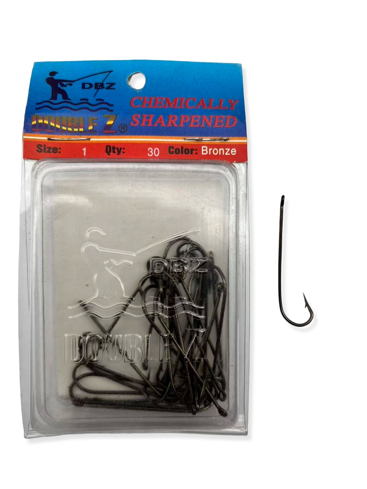 Double Z Chemically Sharpened Long Shank Hooks