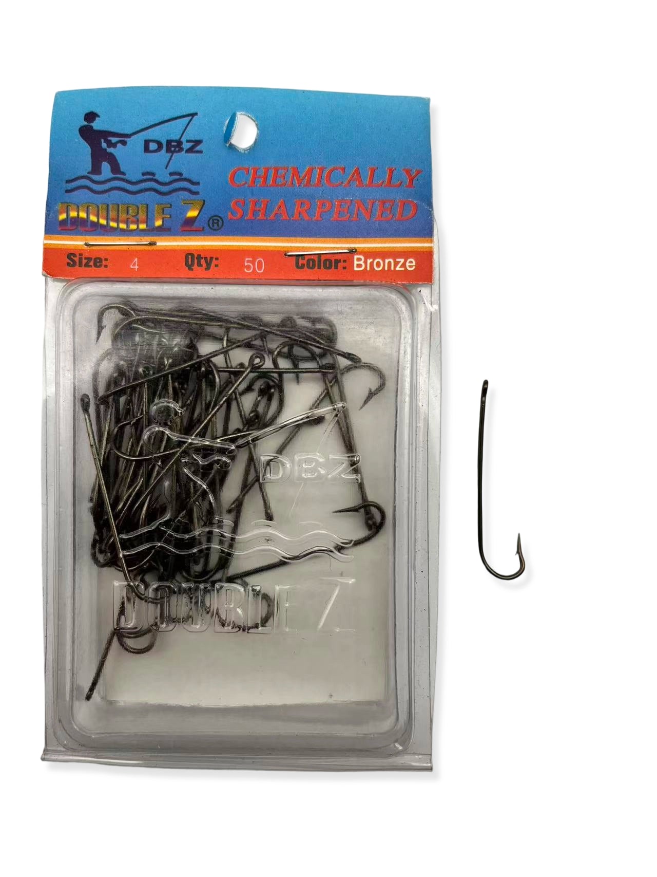Double Z Chemically Sharpened Long Shank Hooks